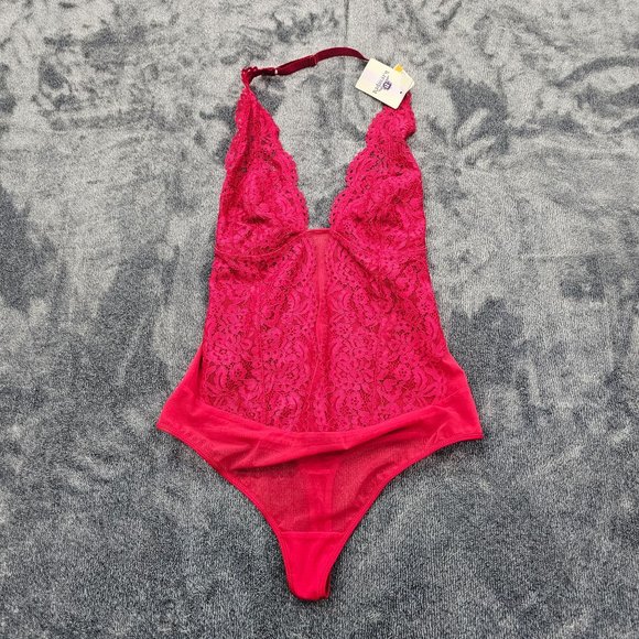 B Temptd by wacoal Nighty womens size small red one piece Lace pull on g string - Picture 12 of 12